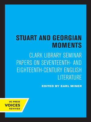 cover image of Stuart and Georgian Moments